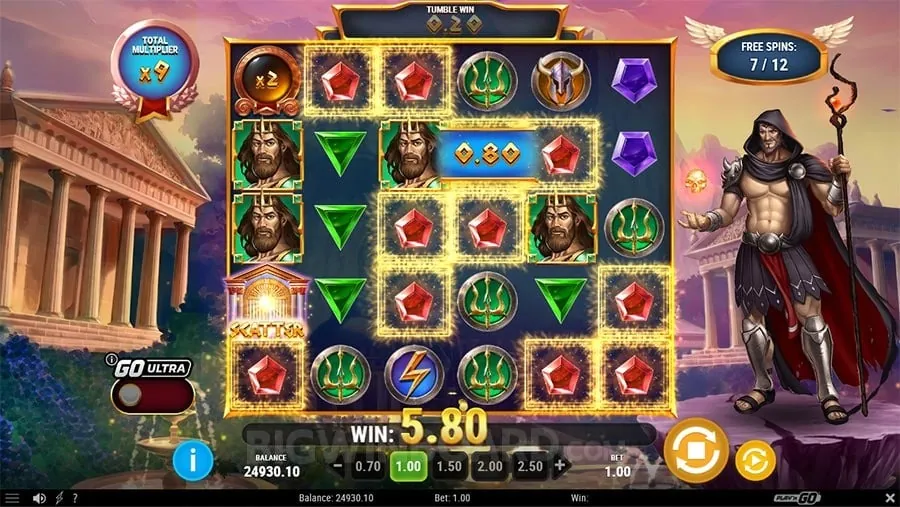 Seven-Card Stud poker game on okplay games, showing face-up and face-down cards