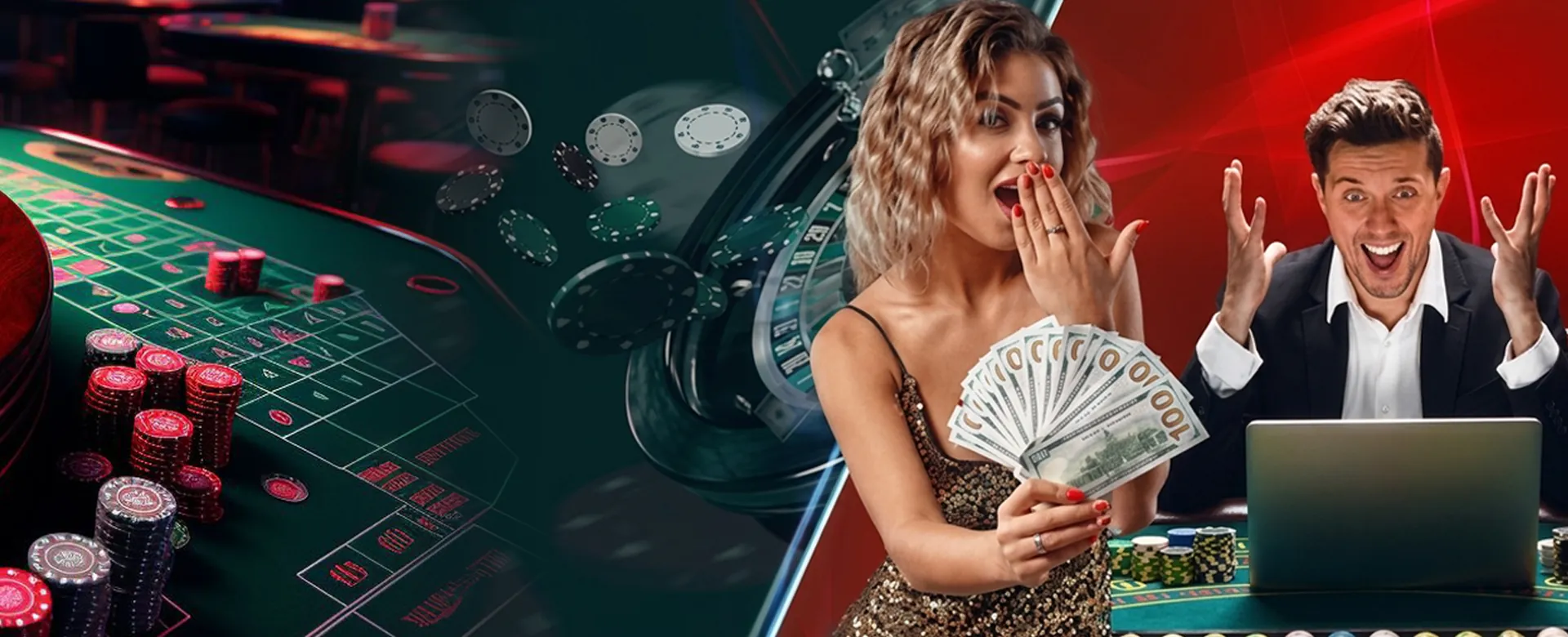 Dynamic background of online casino games with bright lights
